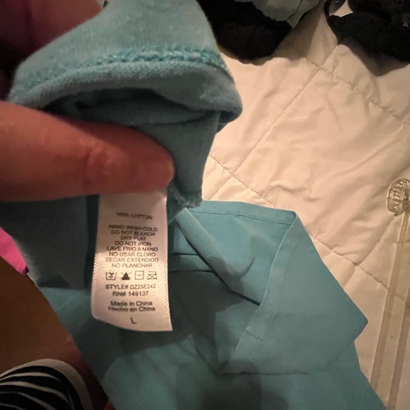 Double Zero Light Blue Women's Oversized Top Size L - Picture 4 of 4